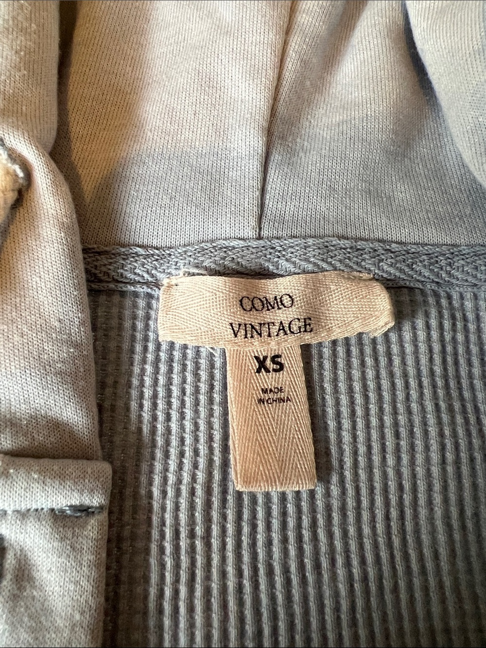 Como Vintage Light Gray Hooded Utility Jacket - Picture 2 of 6